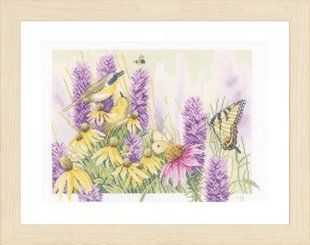 PN-0147541 Набір для вишивки хрестом LanArte Butterfly Bush and Echinacea "Метелик та ехінацея" 1066533 фото