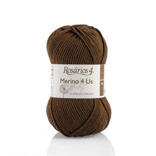 28 Merino 4 Us пряжа (100% мериносова вовна - без мулесингу), колір Темно-коричн 50 г моток ROSARIOS 1082679 фото