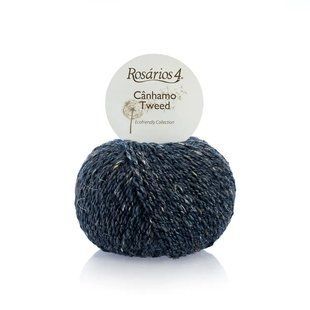 15 C&acirc;nhamo Tweed пряжа (71% вовна мериноса 10% коноплі 10% альпака 9% віскоза), колір Синій 50 г моток ROSARIOS 1082537 фото