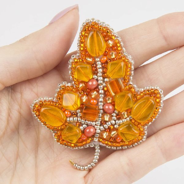 БП-271 Набір для виготовлення брошки Crystal Art "Листочок" 1069967 фото