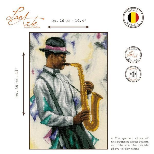 PN-0202489 Набір для вишивки хрестом LanArte Swinging to the music Гойдаючись під музику 1077835 фото