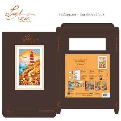 PN-0230712 Набір для вишивання хрестиком Lanarte Квіткова доріжка з маяком 20x36 см 1081304 фото