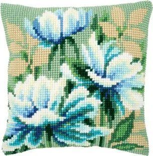 PN-0149290 Набір для вишивання хрестом (подушка) Vervaco Japanese anemones I "Японські анемони I" 1066552 фото