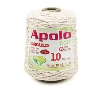 20 APOLO ECO 10 пряжа (85% бавовна, 15% волокна, 600гр, 366м 1шт), натуральний 1077983 фото