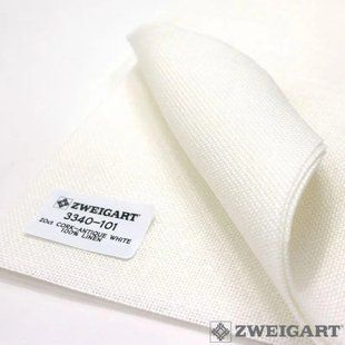 3340/101 Cork 20 (55*70см) білий, канва Zweigart 1070858 фото