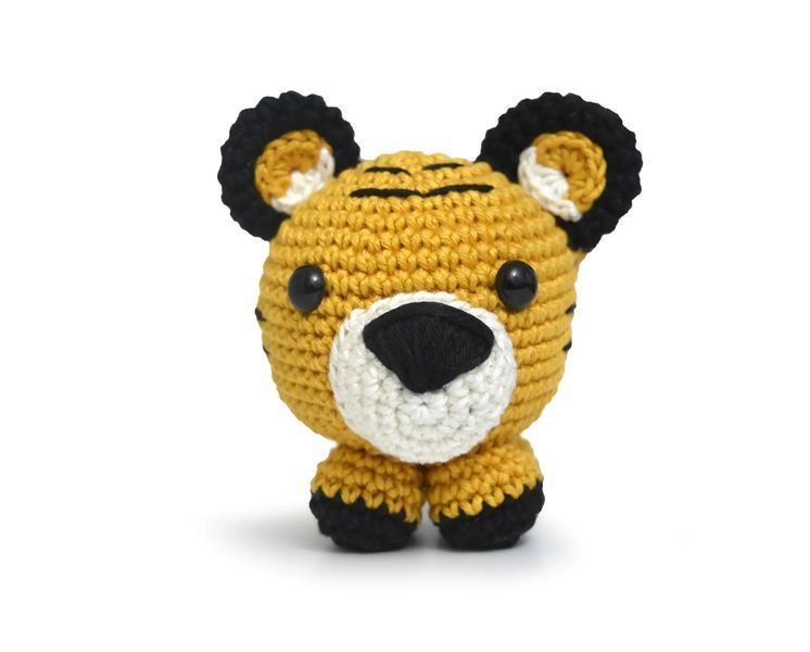 11 AMIGURUMI KIT - ANIMAL BALL, Тигр (100% бавовна) 1078301 фото
