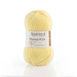 55 Merino 4 Us пряжа (100% мериносова вовна - без мулесингу), колір Світло-жовти 50 г моток ROSARIOS 1082700 фото