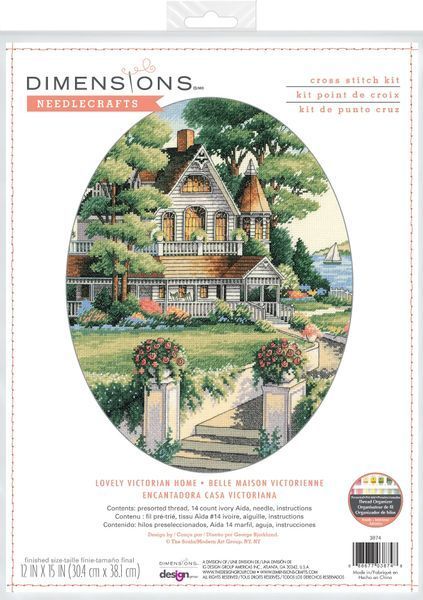 03874 Набір для вишивання хрестом Lovely Victorian Home Вікторіанський будинок, 30*38см, DIMENSIONS 1078436 фото