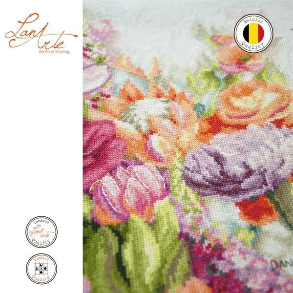 PN-0205167 Набір для вишивання лічильний хрест Lanarte Яскраві квіти 1081313 фото