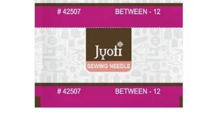 42507 Голки для шиття 2,35 см, гострі, №12, 20 шт. в уп. JYOTI 1079727 фото
