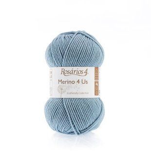 63 Merino 4 Us пряжа (100% мериносова вовна - без мулесингу), колір Блакитно-сір 50 г моток ROSARIOS 1082705 фото