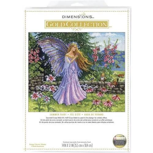 70-35410 Набір для вишивання хрестом Summer Fairy Літня фея Gold Collection Dimensions 1077673 фото