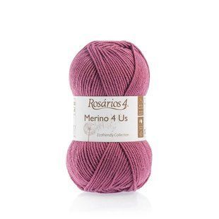 64 Merino 4 Us пряжа (100% мериносова вовна - без мулесингу), колір Стара троянд 50 г моток ROSARIOS 1082706 фото
