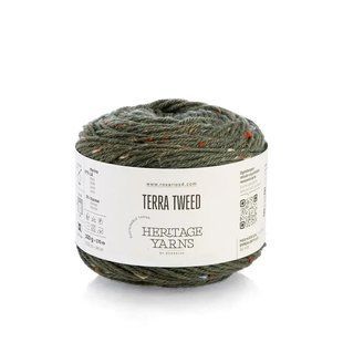 07 Terra Tweed пряжа (97% мериносова вовна, 3% віскоза), колір Зелений 100 г моток, 170 м ROSARIOS 1082729 фото