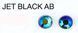 224AB JET BLACK AB стрази DMC+ термоклейові