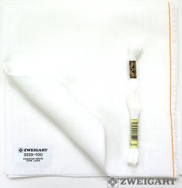 3225/100 Kingston 56 (36*46см) білий , канва Zweigart 1065238 фото