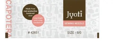 42651 Голки для шиття 6,35см, 20 шт. в уп. JYOTI 1079686 фото