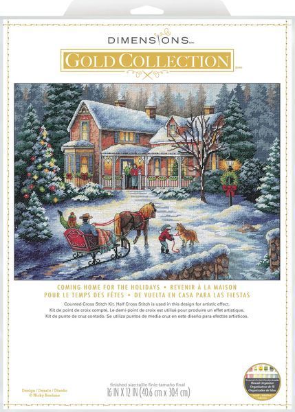 08733 Набір для вишивання хрестом Додому на свята Coming Home for the Holiday,41*30см,DIMENSIONS 1078447 фото