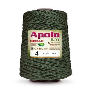 5368 APOLO ECO 4 пряжа (85% бавовна, 15% волокна, 600гр, 915м 1шт), темно-зелений 1081324 фото
