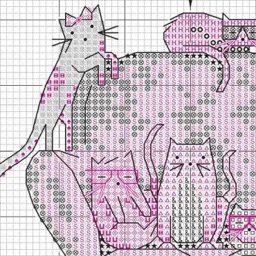 70-65222 Набір для вишивання хрестом &laquo;Playful Cats &bull; Грайливі котята&raquo; DIMENSIONS 1077684 фото