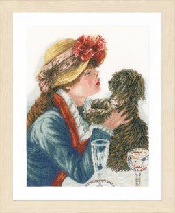 PN-0168607 Набір для вишивки хрестом LanArte Girl & Dog "Дівчина та собака" 1062707 фото