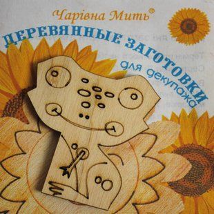 7061-F Дерев'яні заготівки для декупажа. Жабеня 1056548 фото