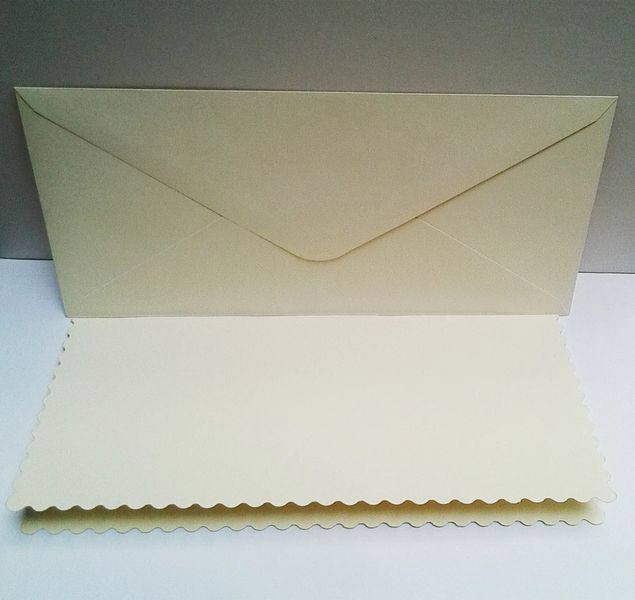 150312PMA Набір заготівок для листівок з зубчатим краєм PAPERMANIA 12шт кремовий 1053867 фото
