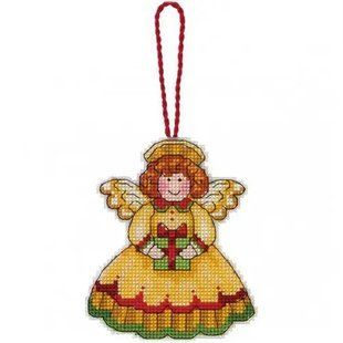 70-08893 Набір для вишивання хрестом DIMENSIONS Angel Christmas Ornament "Різдвяна прикраса Янгол" 1059464 фото