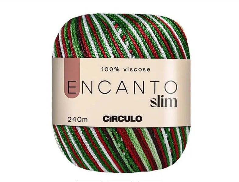 9070 ENCANTO пряжа SLIM (100% віскоза, 100гр. 240м 6 мот. в уп), різнокольоровий 1080584 фото