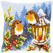 PN-0145077 Набір для вишивання хрестом (подушка) Vervaco Robins at the lantern "Зарянки біля ліхтаря" 1071878 фото 1