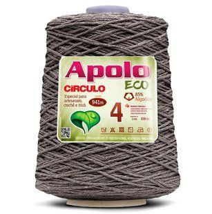 8107 APOLO ECO 4 пряжа (85% бавовна, 15% волокна, 600гр, 915м 1шт), сірий 1081331 фото