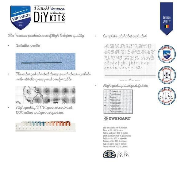 PN-0202331 Набір для вишивання хрестом 27х18см Vervaco Руки та ніжки 1077256 фото