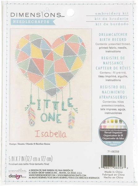 71-06258 Набір для вишивання гладдю DIMENSIONS Little dreamcatcher Маленький ловець снів 1077691 фото
