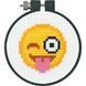 72-75070 Набір для вишивання хрестом DIMENSIONS "Tongue Out Emoji"
