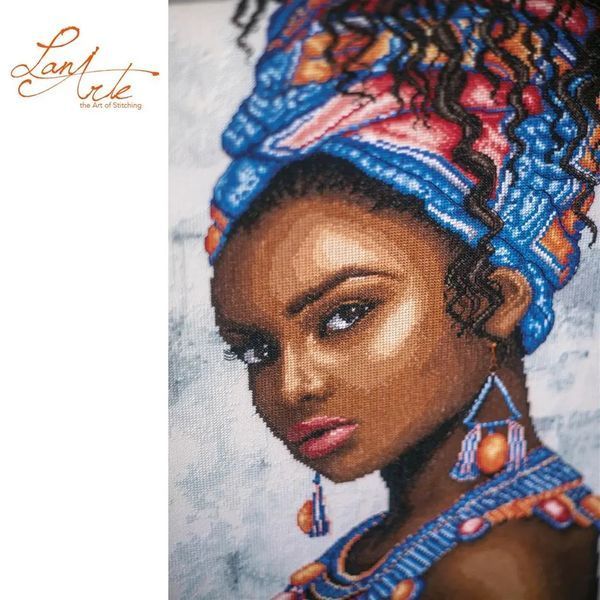 PN-0200685 Набір для вишивання хрестом 39х49см, LanArte HEADSCARF MODEL Модель 1077265 фото