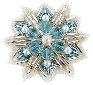 БП-252 Набір для виготовлення брошки Crystal Art "Сніжинка" 1068401 фото