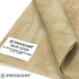 3609/3009 Vintage Belfast Linen 32 (ширина 140см) мокко вінтажний, канва Zweigart 16291 фото