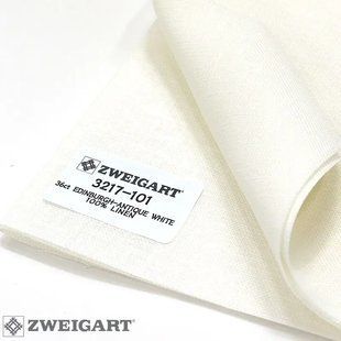 3217/101 Edinburgt 36 (36*46см) молочний , канва Zweigart 1059083 фото