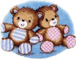 PN-0154391 Набір для вишивання килимка Vervaco Teddy Bears "Ведмедики Тедді" 1062750 фото