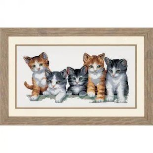 PN-0012073 Набір для вишивки хрестом Vervaco Cat family "Котяча родина" 1062149 фото