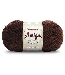 608 AMIGA пряжа (100% акріл, 100гр. 133м. ), коричневий 1076472 фото