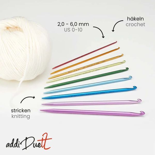 230-7 (15см/6,0мм) Спиці Duett для в'язання і гачкування, Addi 1079987 фото