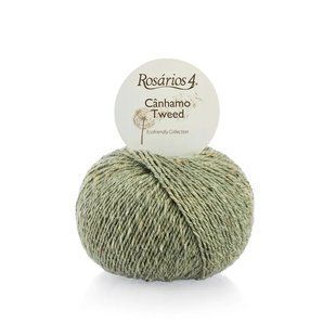09 C&acirc;nhamo Tweed пряжа (71% вовна мериноса 10% коноплі 10% альпака 9% віскоза ), колір Зелен 50 г моток ROSARIOS 1082534 фото